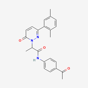 molecular formula C23H23N3O3 B5048361 N-(4-acetylphenyl)-2-[3-(2,5-dimethylphenyl)-6-oxopyridazin-1(6H)-yl]propanamide 