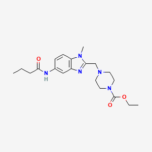 molecular formula C20H29N5O3 B5048390 ethyl 4-{[5-(butyrylamino)-1-methyl-1H-benzimidazol-2-yl]methyl}-1-piperazinecarboxylate 