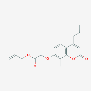 molecular formula C18H20O5 B5048405 PROP-2-EN-1-YL 2-[(8-METHYL-2-OXO-4-PROPYL-2H-CHROMEN-7-YL)OXY]ACETATE 