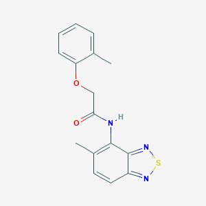 molecular formula C16H15N3O2S B504841 N-(5-methyl-2,1,3-benzothiadiazol-4-yl)-2-(2-methylphenoxy)acetamide 
