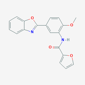 molecular formula C19H14N2O4 B504850 N-[5-(1,3-benzoxazol-2-yl)-2-methoxyphenyl]furan-2-carboxamide 