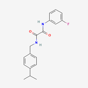 molecular formula C18H19FN2O2 B5048561 N-(3-fluorophenyl)-N'-[4-(propan-2-yl)benzyl]ethanediamide 