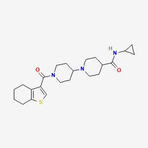 molecular formula C23H33N3O2S B5048573 N-cyclopropyl-1'-(4,5,6,7-tetrahydro-1-benzothien-3-ylcarbonyl)-1,4'-bipiperidine-4-carboxamide 