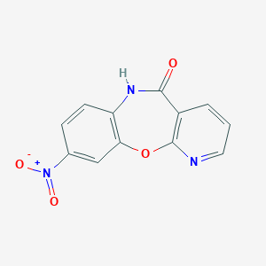 molecular formula C12H7N3O4 B504871 9-nitropyrido[2,3-b][1,5]benzoxazepin-5(6H)-one 