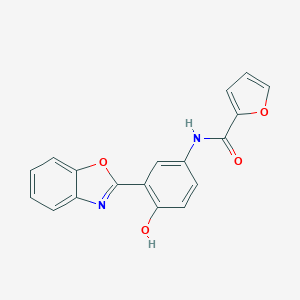 molecular formula C18H12N2O4 B504877 N-[3-(1,3-benzoxazol-2-yl)-4-hydroxyphenyl]furan-2-carboxamide 