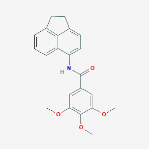 molecular formula C22H21NO4 B504878 N-(1,2-dihydroacenaphthylen-5-yl)-3,4,5-trimethoxybenzamide 