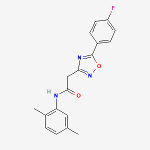 molecular formula C18H16FN3O2 B5048795 N-(2,5-dimethylphenyl)-2-[5-(4-fluorophenyl)-1,2,4-oxadiazol-3-yl]acetamide 