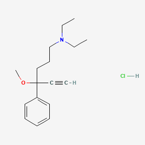 molecular formula C17H26ClNO B5048877 N,N-diethyl-4-methoxy-4-phenylhex-5-yn-1-amine;hydrochloride 