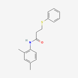 molecular formula C17H19NOS B5048896 N-(2,4-dimethylphenyl)-3-(phenylthio)propanamide 