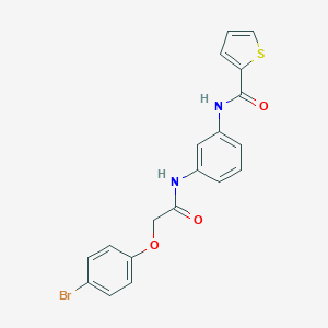 molecular formula C19H15BrN2O3S B504893 N-(3-{[2-(4-bromophenoxy)acetyl]amino}phenyl)-2-thiophenecarboxamide 