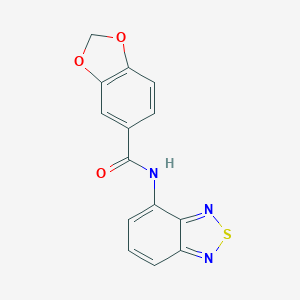 molecular formula C14H9N3O3S B504919 N-(2,1,3-benzothiadiazol-4-yl)-1,3-benzodioxole-5-carboxamide 