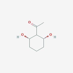 molecular formula C8H14O3 B050492 1-[(2R,6S)-2,6-Dihydroxycyclohexyl]ethanone CAS No. 119458-58-1
