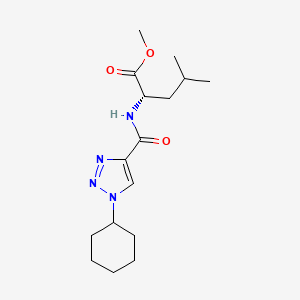 molecular formula C16H26N4O3 B5049200 methyl (2S)-2-[(1-cyclohexyltriazole-4-carbonyl)amino]-4-methylpentanoate 