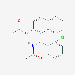molecular formula C21H18ClNO3 B5049240 [1-[Acetamido-(2-chlorophenyl)methyl]naphthalen-2-yl] acetate 