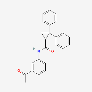 molecular formula C24H21NO2 B5049245 N-(3-acetylphenyl)-2,2-diphenylcyclopropane-1-carboxamide 