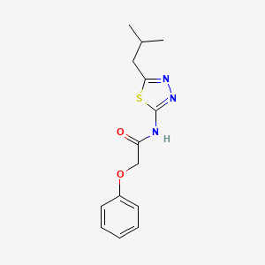 molecular formula C14H17N3O2S B5049373 N-[5-(2-methylpropyl)-1,3,4-thiadiazol-2-yl]-2-phenoxyacetamide 