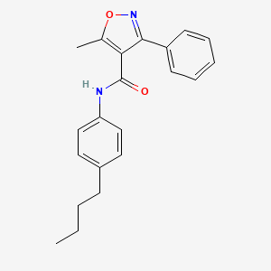 molecular formula C21H22N2O2 B5049540 N-(4-butylphenyl)-5-methyl-3-phenyl-1,2-oxazole-4-carboxamide 