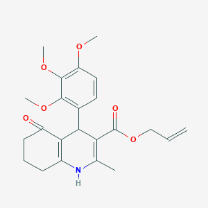 molecular formula C23H27NO6 B5049558 Prop-2-en-1-yl 2-methyl-5-oxo-4-(2,3,4-trimethoxyphenyl)-1,4,5,6,7,8-hexahydroquinoline-3-carboxylate 
