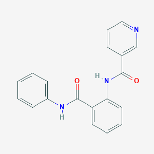 molecular formula C19H15N3O2 B504959 N-[2-(anilinocarbonyl)phenyl]nicotinamide 