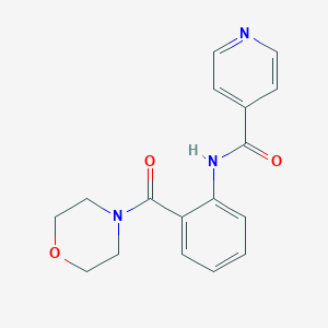 molecular formula C17H17N3O3 B504963 N-[2-(4-morpholinylcarbonyl)phenyl]isonicotinamide 