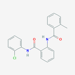 molecular formula C21H17ClN2O2 B504975 N-{2-[(2-chlorophenyl)carbamoyl]phenyl}-2-methylbenzamide 