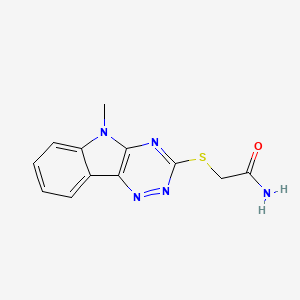 molecular formula C12H11N5OS B5049930 2-[(5-methyl-5H-[1,2,4]triazino[5,6-b]indol-3-yl)sulfanyl]acetamide 