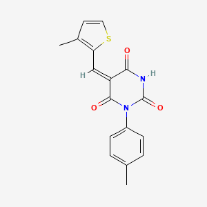 1-(4-methylphenyl)-5-[(3-methyl-2-thienyl)methylene]-2,4,6(1H,3H,5H)-pyrimidinetrione