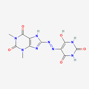 molecular formula C11H10N8O5 B5050009 2,4,5,6(1H,3H)-pyrimidinetetrone 5-[(1,3-dimethyl-2,6-dioxo-2,3,6,7-tetrahydro-1H-purin-8-yl)hydrazone] CAS No. 5784-38-3