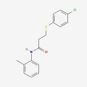 3-[(4-chlorophenyl)thio]-N-(2-methylphenyl)propanamide