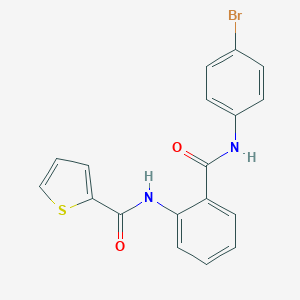 molecular formula C18H13BrN2O2S B505009 N-[2-[(4-bromophenyl)carbamoyl]phenyl]thiophene-2-carboxamide 