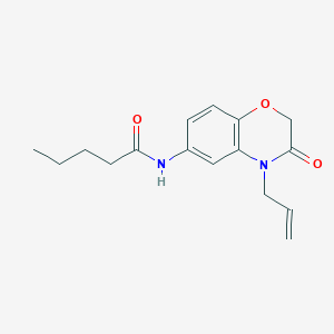 molecular formula C16H20N2O3 B5050200 N-[3-oxo-4-(prop-2-en-1-yl)-3,4-dihydro-2H-1,4-benzoxazin-6-yl]pentanamide 