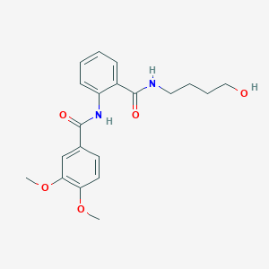 molecular formula C20H24N2O5 B505026 N-(2-{[(4-hydroxybutyl)amino]carbonyl}phenyl)-3,4-dimethoxybenzamide 