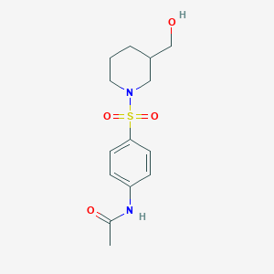 molecular formula C14H20N2O4S B5050263 N-(4-{[3-(hydroxymethyl)piperidin-1-yl]sulfonyl}phenyl)acetamide CAS No. 330468-81-0