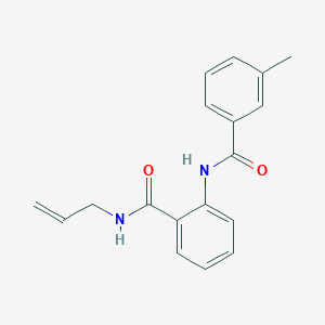 molecular formula C18H18N2O2 B505028 N-allyl-2-[(3-methylbenzoyl)amino]benzamide 