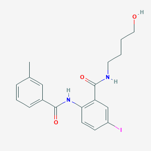 molecular formula C19H21IN2O3 B505034 N-(4-hydroxybutyl)-5-iodo-2-[(3-methylbenzoyl)amino]benzamide 