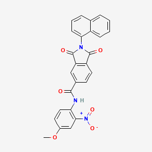molecular formula C26H17N3O6 B5050425 N-(4-Methoxy-2-nitrophenyl)-2-(naphthalen-1-YL)-1,3-dioxo-2,3-dihydro-1H-isoindole-5-carboxamide 
