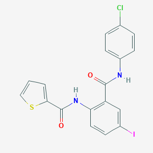 molecular formula C18H12ClIN2O2S B505046 N-{2-[(4-chloroanilino)carbonyl]-4-iodophenyl}thiophene-2-carboxamide 