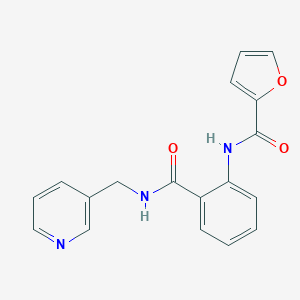 molecular formula C18H15N3O3 B505055 N-(2-{[(3-pyridinylmethyl)amino]carbonyl}phenyl)-2-furamide 