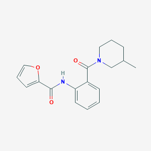 molecular formula C18H20N2O3 B505059 N-{2-[(3-methylpiperidin-1-yl)carbonyl]phenyl}furan-2-carboxamide 