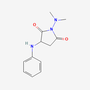 molecular formula C12H15N3O2 B5050629 3-anilino-1-(dimethylamino)pyrrolidine-2,5-dione 