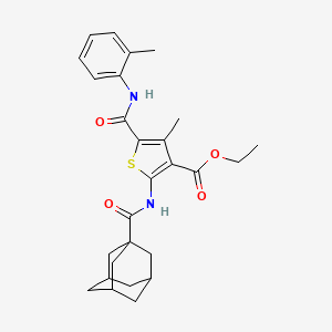 ethyl 2-[(1-adamantylcarbonyl)amino]-4-methyl-5-{[(2-methylphenyl)amino]carbonyl}-3-thiophenecarboxylate