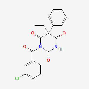 1-(3-chlorobenzoyl)-5-ethyl-5-phenyl-2,4,6(1H,3H,5H)-pyrimidinetrione