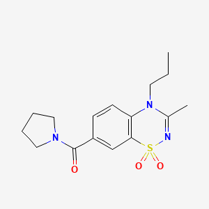 3-methyl-4-propyl-7-(1-pyrrolidinylcarbonyl)-4H-1,2,4-benzothiadiazine 1,1-dioxide