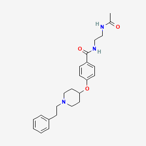 N-[2-(acetylamino)ethyl]-4-{[1-(2-phenylethyl)-4-piperidinyl]oxy}benzamide