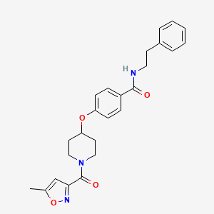 4-({1-[(5-methyl-3-isoxazolyl)carbonyl]-4-piperidinyl}oxy)-N-(2-phenylethyl)benzamide