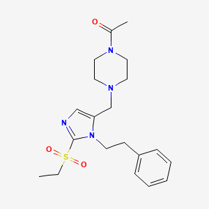 1-acetyl-4-{[2-(ethylsulfonyl)-1-(2-phenylethyl)-1H-imidazol-5-yl]methyl}piperazine