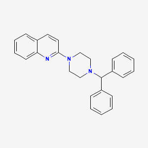 molecular formula C26H25N3 B5050750 2-[4-(diphenylmethyl)-1-piperazinyl]quinoline 
