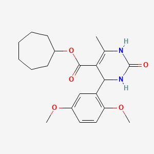 cycloheptyl 4-(2,5-dimethoxyphenyl)-6-methyl-2-oxo-1,2,3,4-tetrahydro-5-pyrimidinecarboxylate