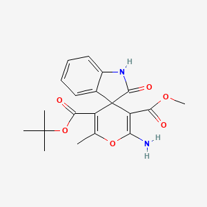 5'-tert-butyl 3'-methyl 2'-amino-6'-methyl-2-oxo-1,2-dihydrospiro[indole-3,4'-pyran]-3',5'-dicarboxylate