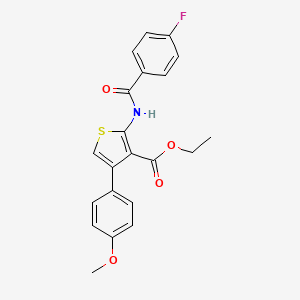 molecular formula C21H18FNO4S B5050778 ethyl 2-[(4-fluorobenzoyl)amino]-4-(4-methoxyphenyl)-3-thiophenecarboxylate 